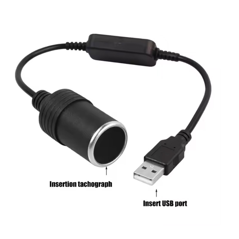 1pc 5V 2A USB To 12V Cigarette - Accessories For Vaping 评论和价格