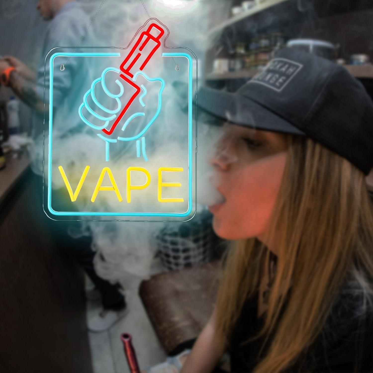 VAPE Neon Sign USB Dimmable LE - Vaping Store 评论和价格